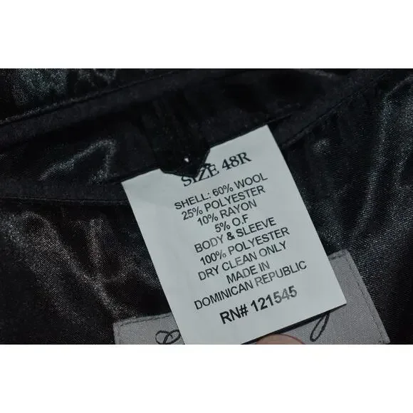 London Fog Wool Trench Jacket Overcoat Lined Men Size 48 Reg Gray Single Vent‎